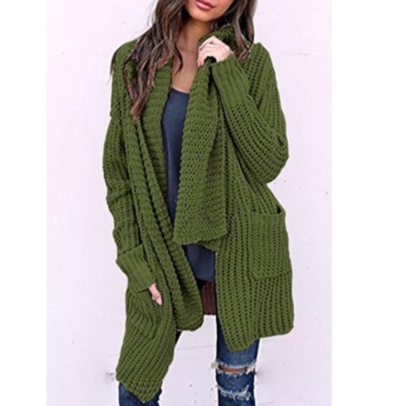 BALDWIN Wool Oversized Long Chunky Cardigan - Picture 4 of 6